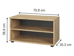 Wohnzimmerschrank carvalho goldkraft/antracite 70.8x35.3x38.9 berno^Vicco Hot