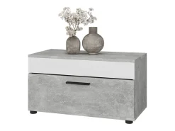 Wohnzimmerschrank concreto/branco 70.8x35.3x38.9 berno^Vicco