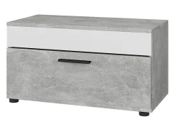 Wohnzimmerschrank concreto/branco 70.8x35.3x38.9 berno^Vicco