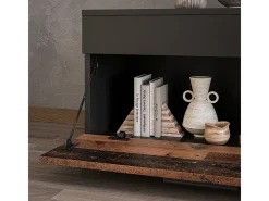 Vicco Prateleira*Wohnzimmerschrank /estilo antigo 70.8x35.3x38.9 berno Preto