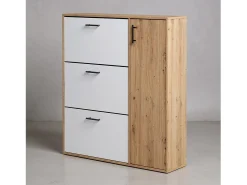 Zapatero Leia Blanco Artik (Blanco Mate) - Roble Nodi*duehome Online