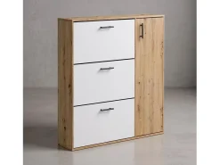 Zapatero Leia Blanco Artik (Blanco Mate) - Roble Nodi*duehome Online