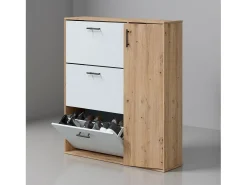 Zapatero Leia Blanco Artik (Blanco Mate) - Roble Nodi*duehome Online