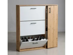 Zapatero Leia Blanco Artik (Blanco Mate) - Roble Nodi*duehome Online