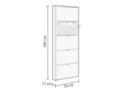 duehome Móvel De Arrumação|Sapateira*Zapatero Nia 5 Puertas Cinzento
