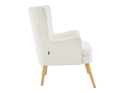 Zenia | Cadeira de acento estofada em PU Creme Poltrona