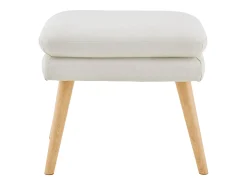 Zenia | Cadeira de acento estofada em PU Creme Poltrona