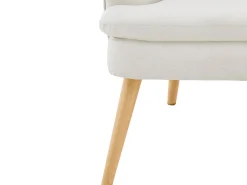 Zenia | Cadeira de acento estofada em PU Creme Poltrona