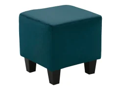 Zhili | Poltrona + banqueta em veludo petróleo^Loft24 Clearance